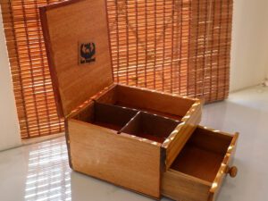 wooden jewellery box single drawer 1